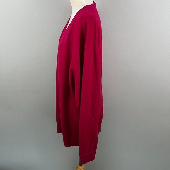 NWT CUTTER & BUCK Fuschia Pink‎ V Neck Sweater (2XB) - Picture 4 of 8
